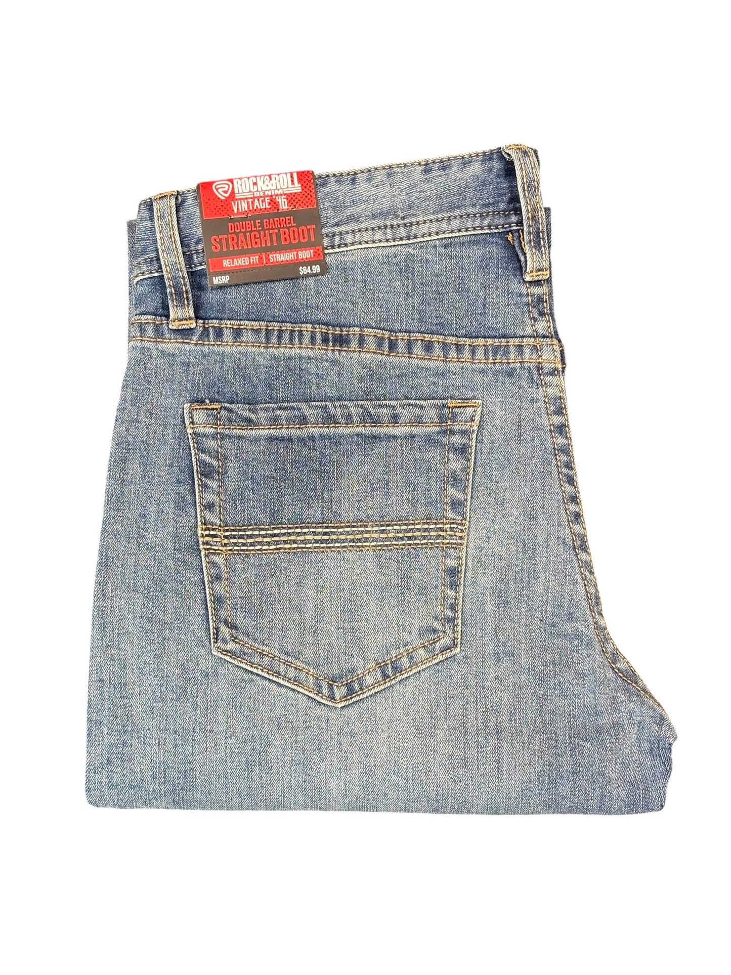 MEN'S ROCK AND ROLL DENIM Vintage '46 Slim Fit Straight Leg Jeans VM0SD10237