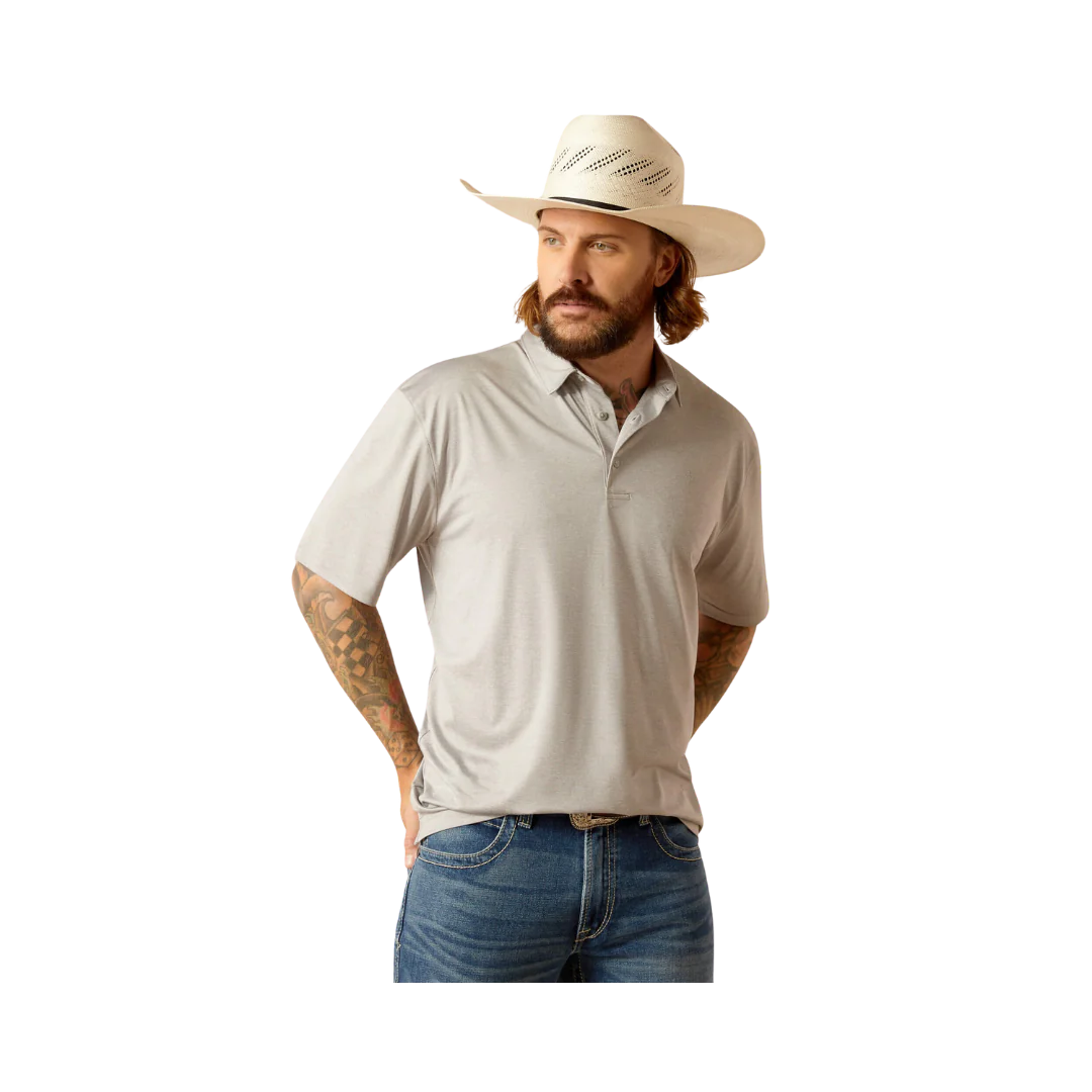 Ariat Mens Charger 2.0 SS Polo Silver Lining 10048729
