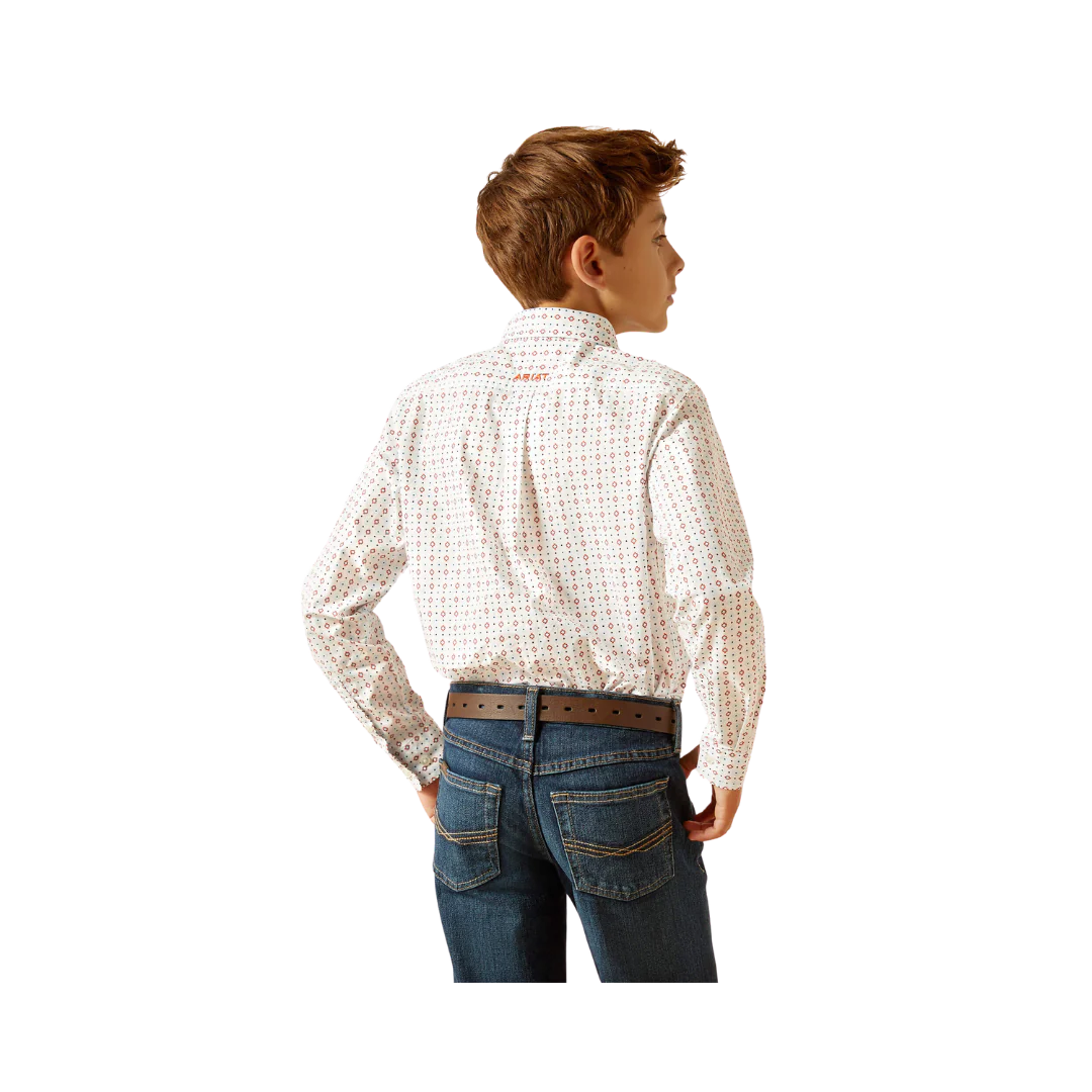 Ariat Kid's Kade Classic Fit White Shirt 10048661