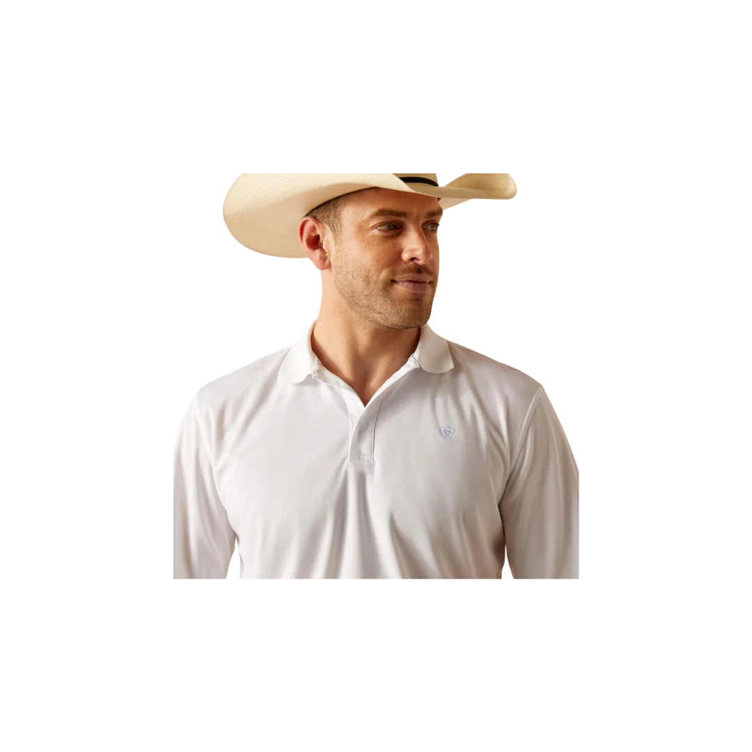Ariat Mens Tek SS Polo White 10048833