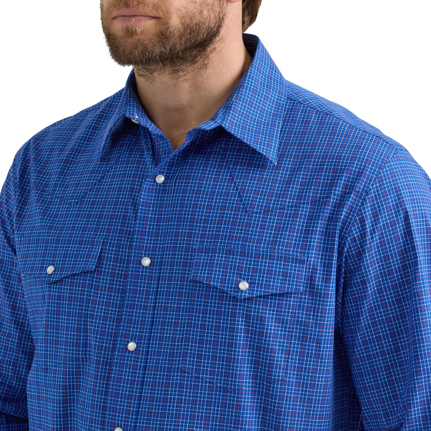 Men's Wrinkle Resist Classic Fit Long Sleeve Shirt in Bluet 112351595