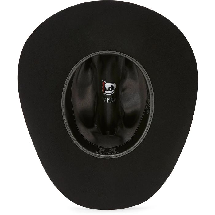 Justin 2X Roper Black Flet Hat