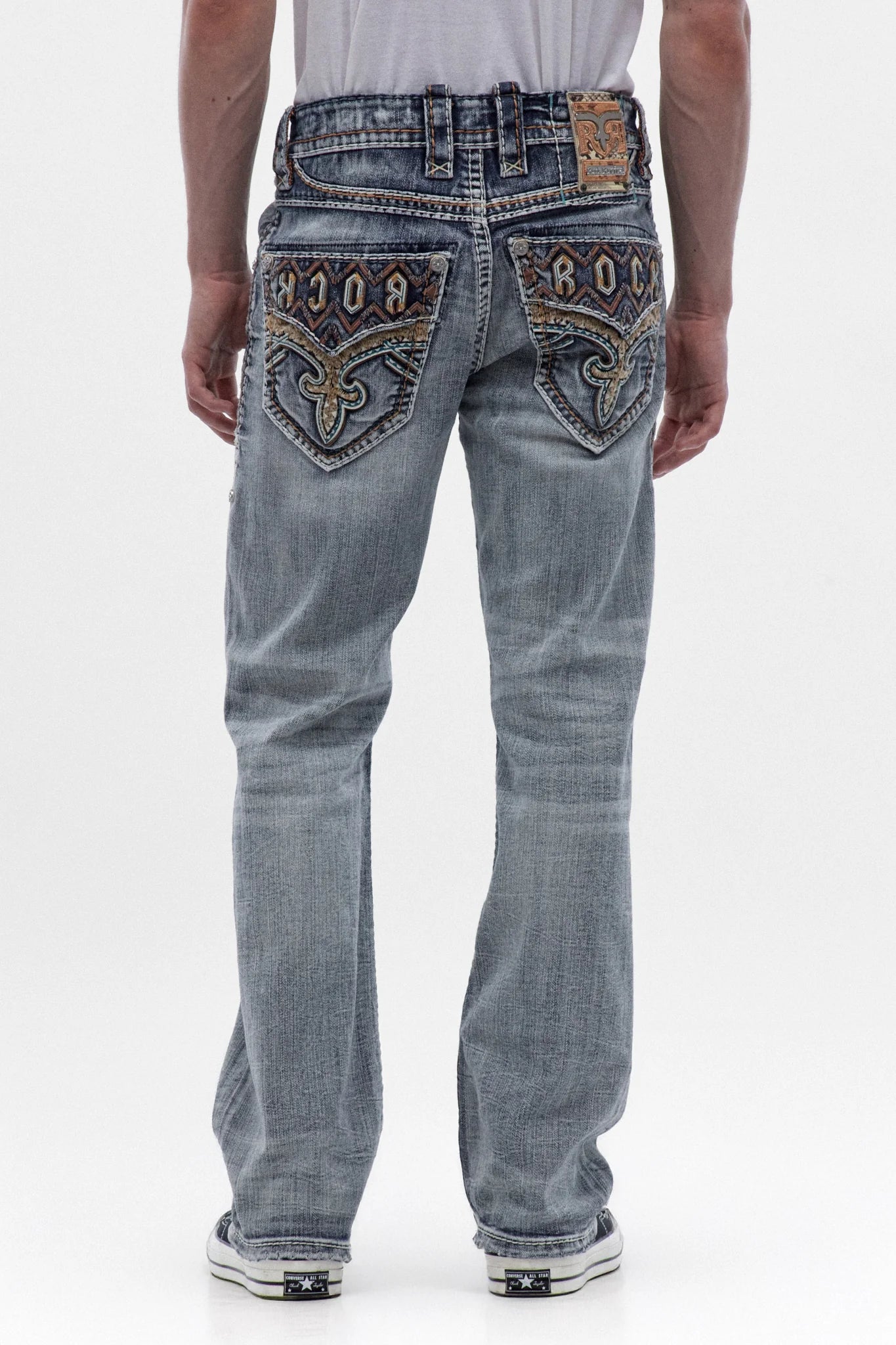 Rock Revival Men's Stright Cut Judd Light Blue