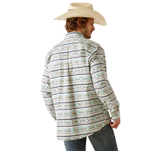 ARIAT JUDGE CLASSIC FIT TEAL PRINT MEN'S SHIRT 10054694