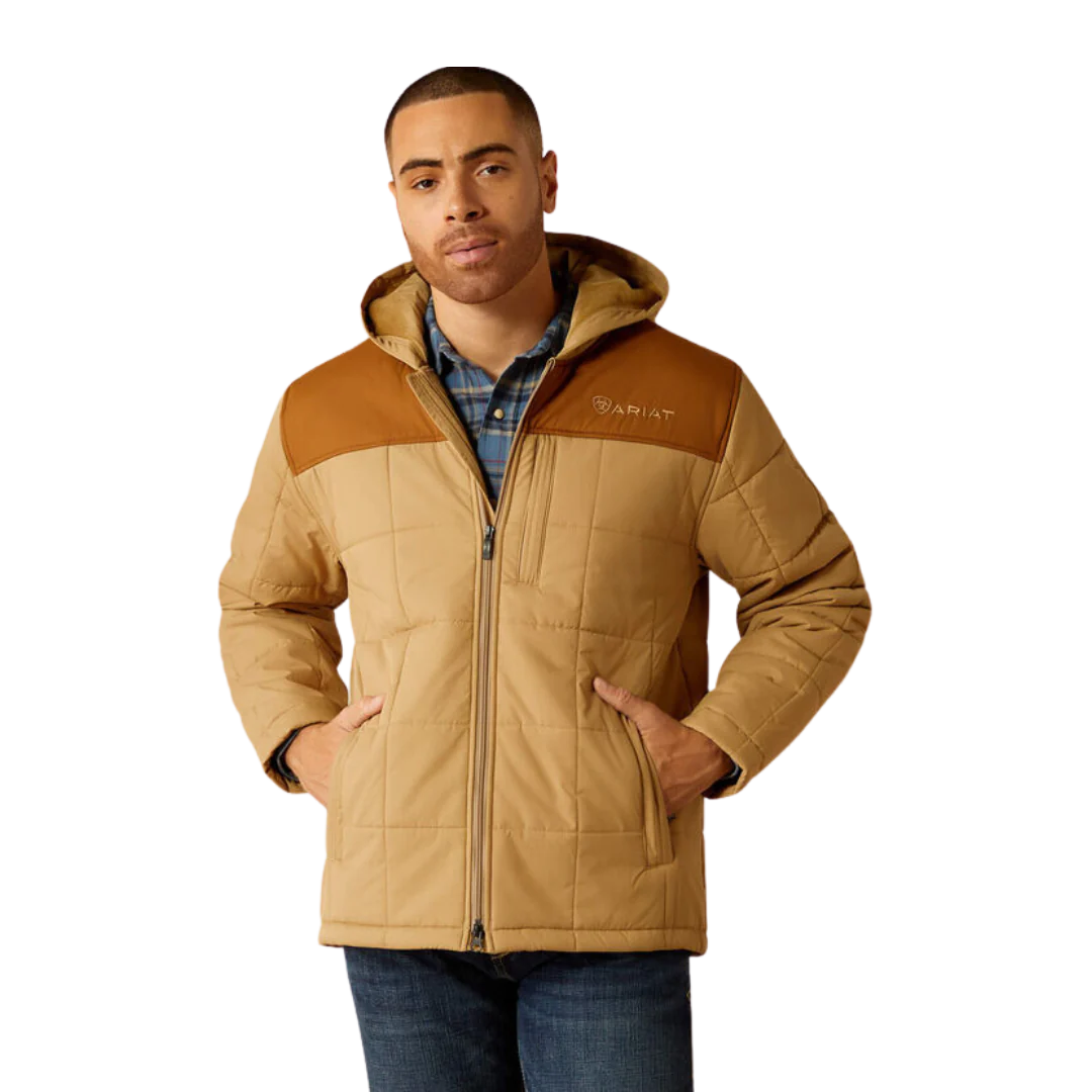 Ariat Men's Crius Hooded Insulated Jacket - Kelp/Rubber