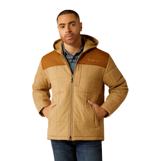 Ariat Men's Crius Hooded Insulated Jacket - Kelp/Rubber