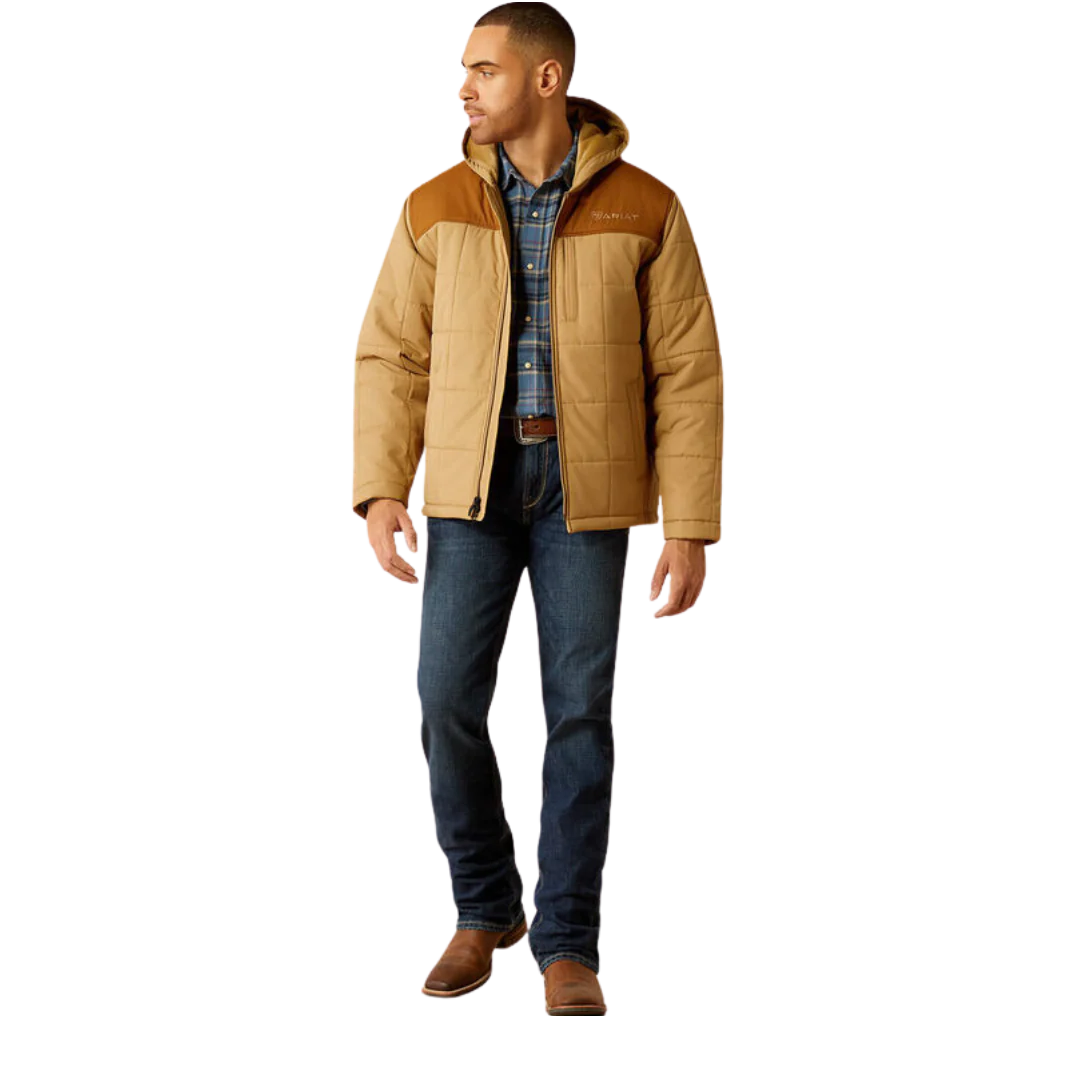 Ariat Men's Crius Hooded Insulated Jacket - Kelp/Rubber