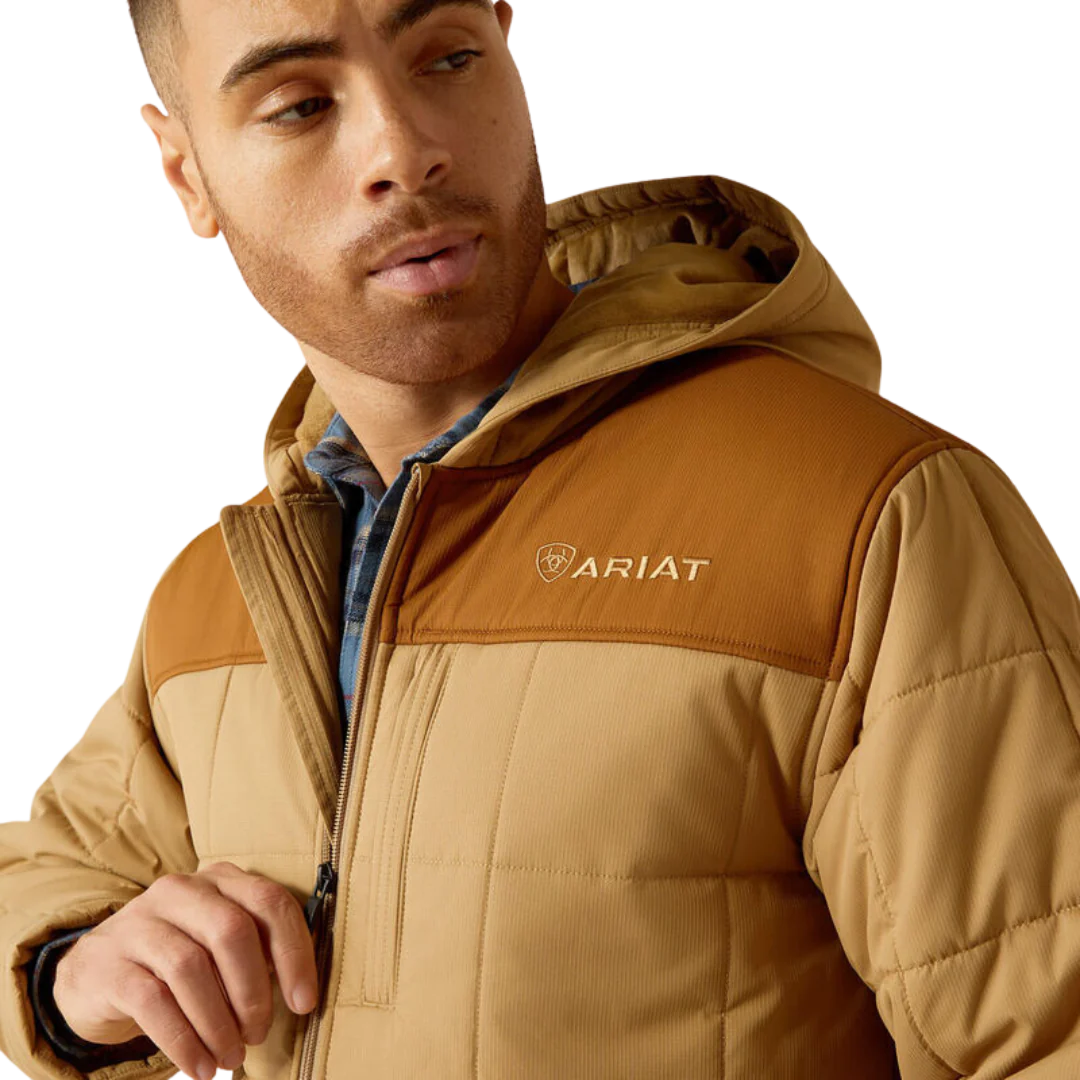 Ariat Men's Crius Hooded Insulated Jacket - Kelp/Rubber
