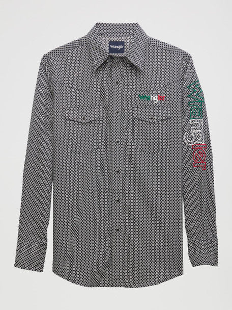 WRANGLER LOGO MEXICO BLACK PRINT - MENS SHIRT - 112355381