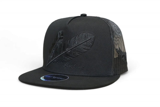 Lost Calf Blackout Tribe Flat Bill Trucker Hat