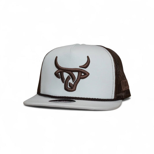 Lost Calf Heck White Flat Bill Trucker Hat