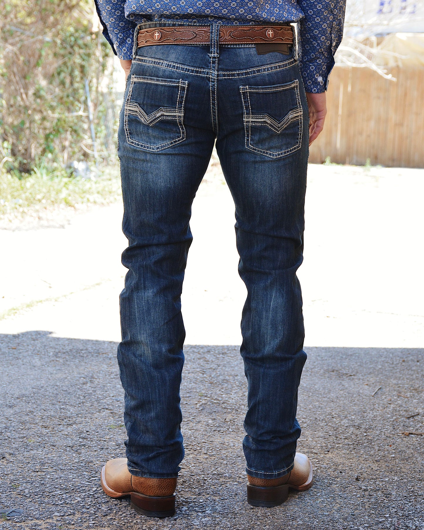 Rock & Roll  Men's  Rifle  Skinny Straight Night Blue  Jeans MSS3598