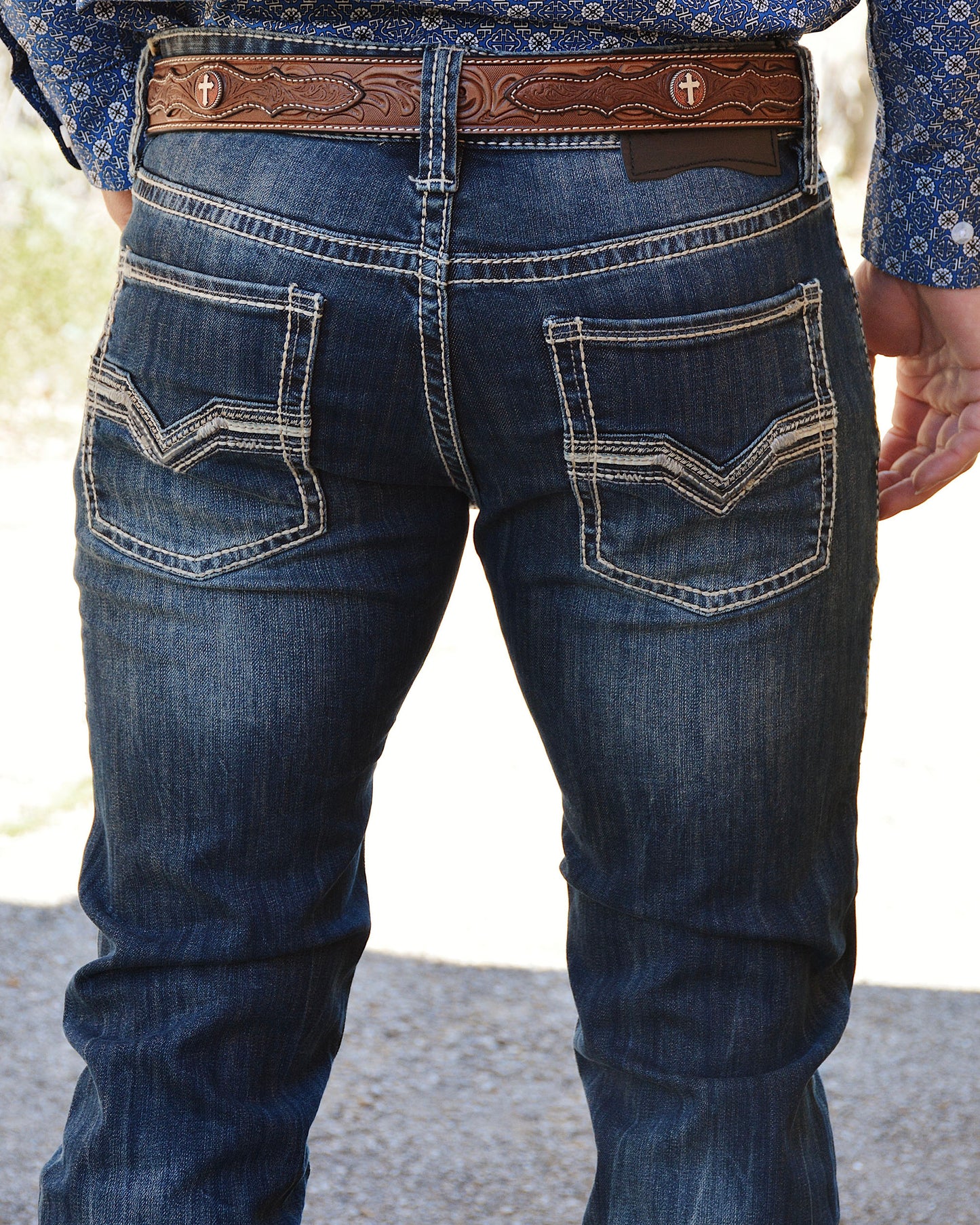 Rock & Roll  Men's  Rifle  Skinny Straight Night Blue  Jeans MSS3598