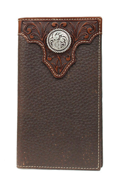 Ariat Men's Overlay Concho Rodeo Wallet - Brown A3510202