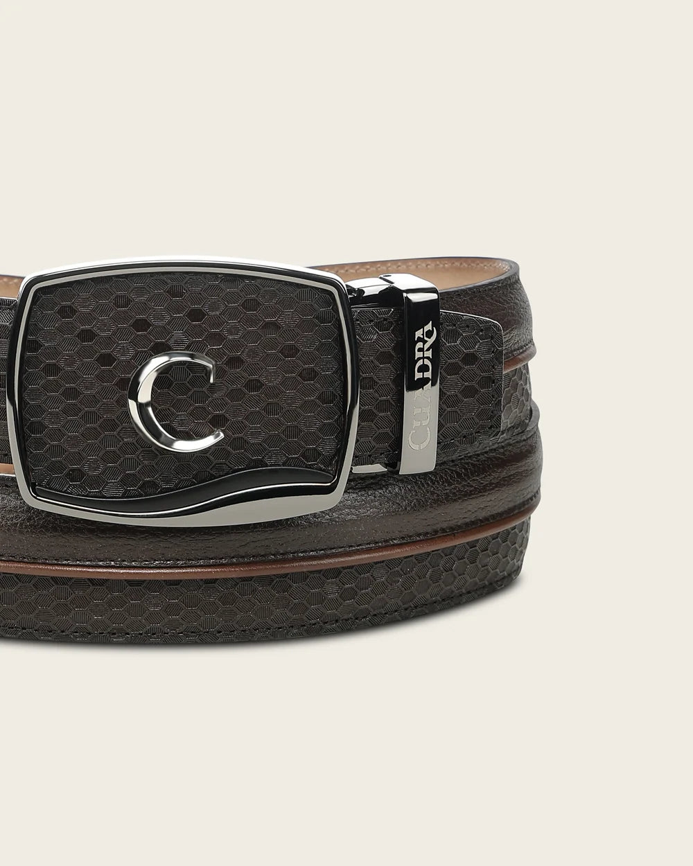 Cuadra Men's Brown Stamped Leather Western Belt – BC515