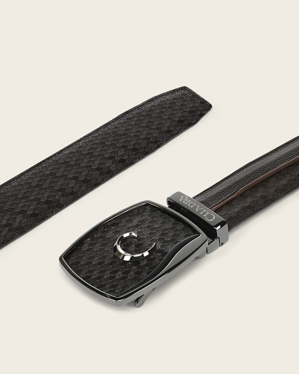 Cuadra Men's Brown Stamped Leather Western Belt – BC515