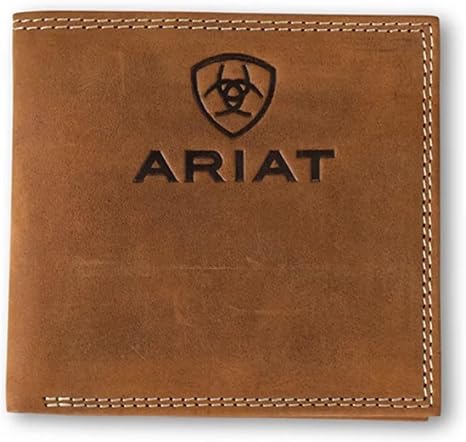 Men's Embossed Logo Bifold Wallet in Brown A3548244