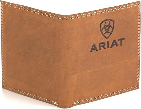 Men's Embossed Logo Bifold Wallet in Brown A3548244