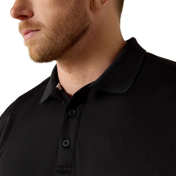 Mens AriatTEK Black Polo Shirts 10009062