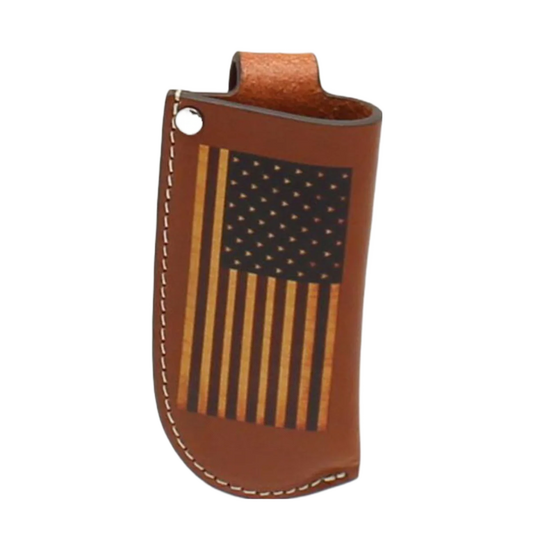 Nocona Men's American Flag & Brown Leather Knife Sheath 1805608