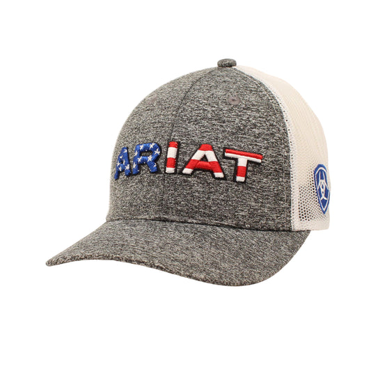 Ariat Men's USA Flag Grey Cap A300009406