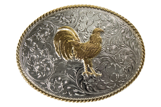 Nocona OVAL STANDING ROOSTER  BUCKLE - 37958