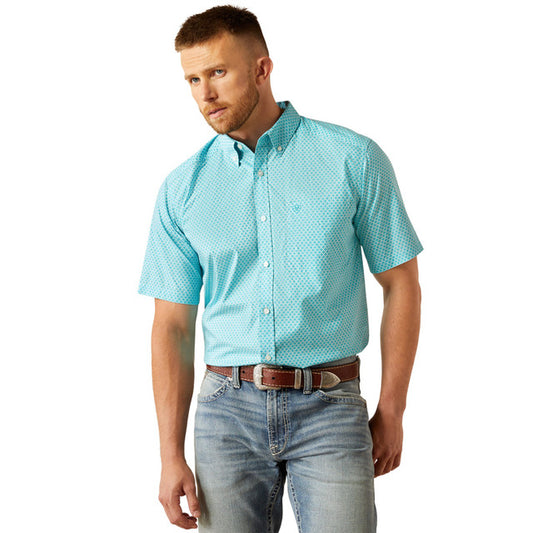 Ariat Mens Westin Short Sleeve Shirt Light Blue - 10058750
