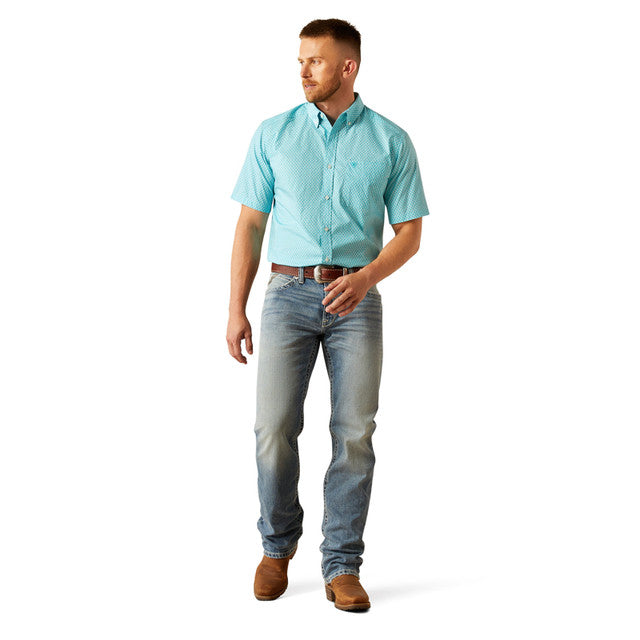 Ariat Mens Westin Short Sleeve Shirt Light Blue - 10058750