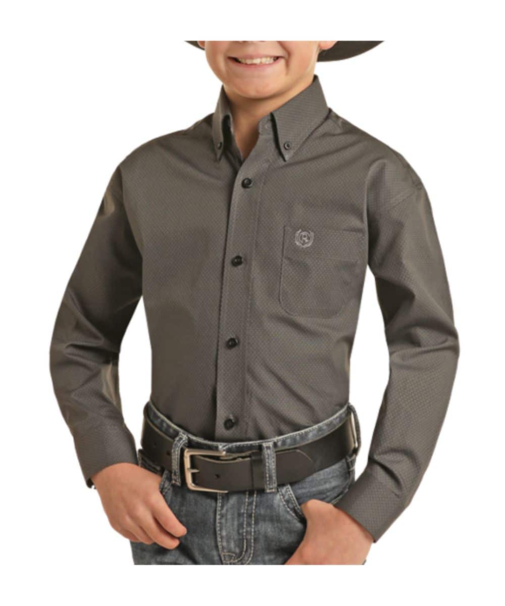 Panhandle Boy's Long Sleeve Steel PBB2S02311