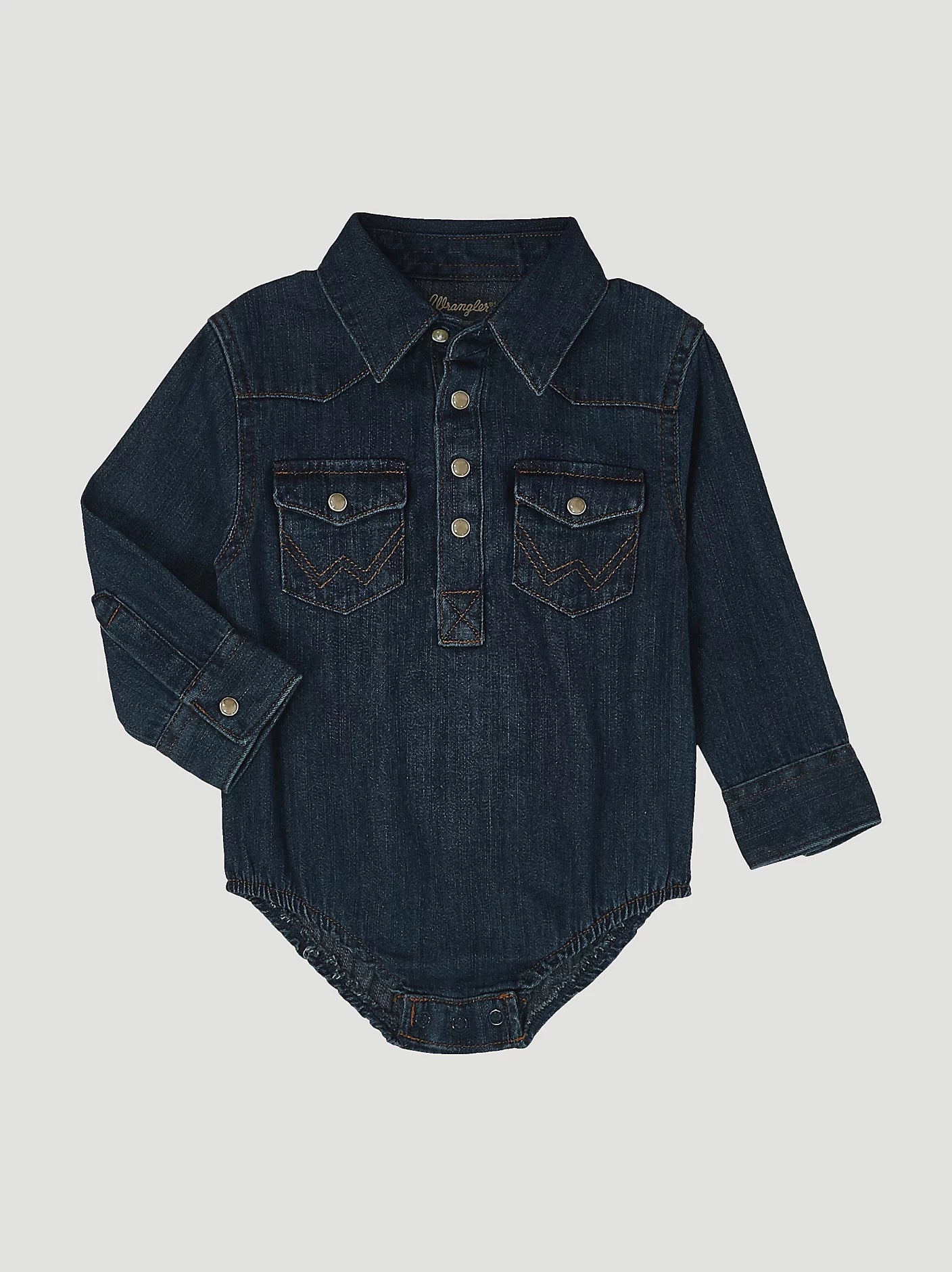 Wrangler Baby Long Sleeve Denim Onesie PQ4165D
