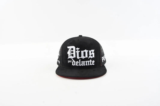 Puro 440 Hat Dios Por Delante (Black & Red) (Flat Brim)