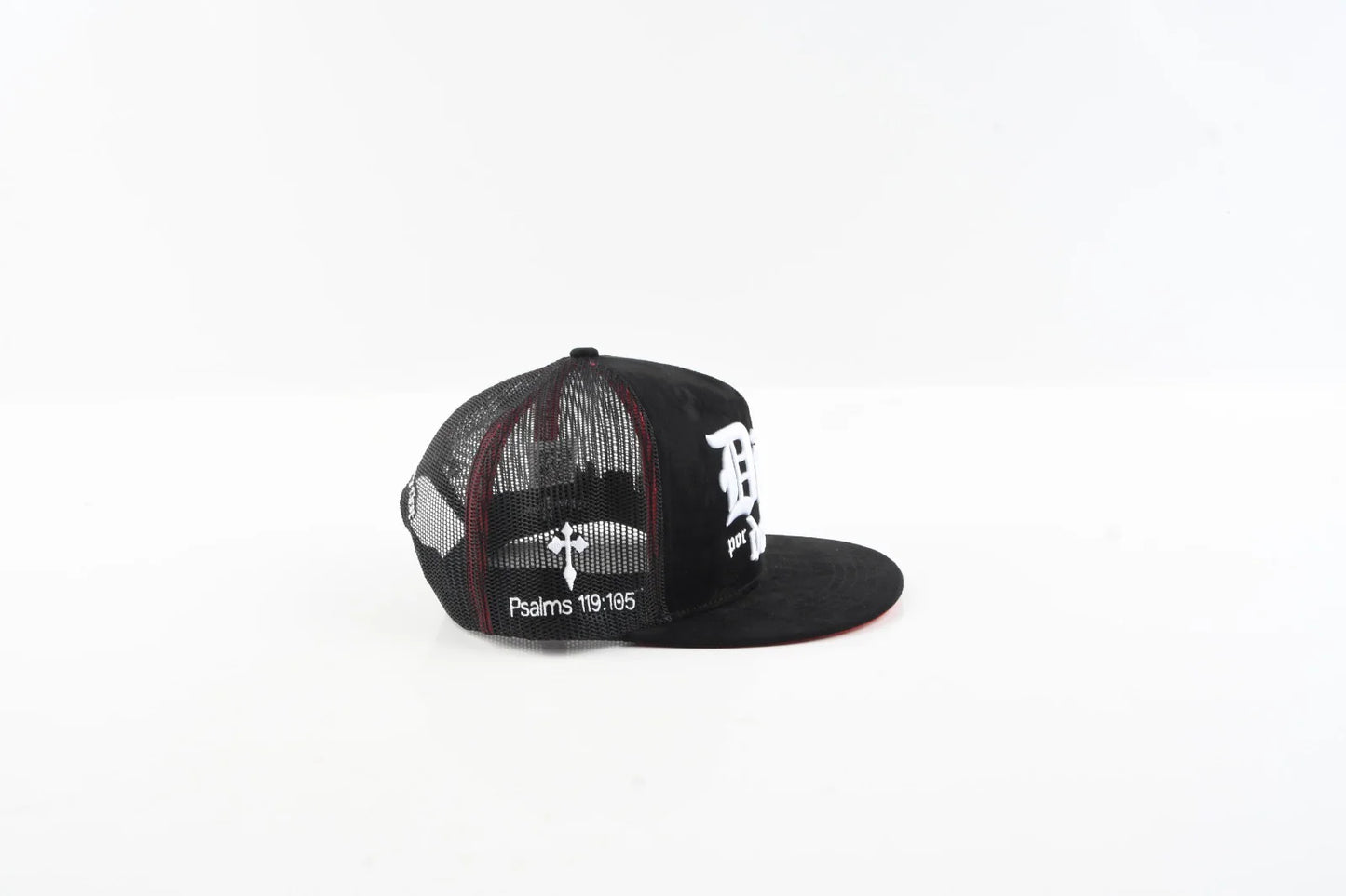 Puro 440 Hat Dios Por Delante (Black & Red) (Flat Brim)