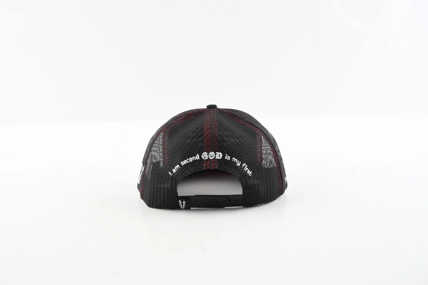 Puro 440 Hat Dios Por Delante (Black & Red) (Flat Brim)