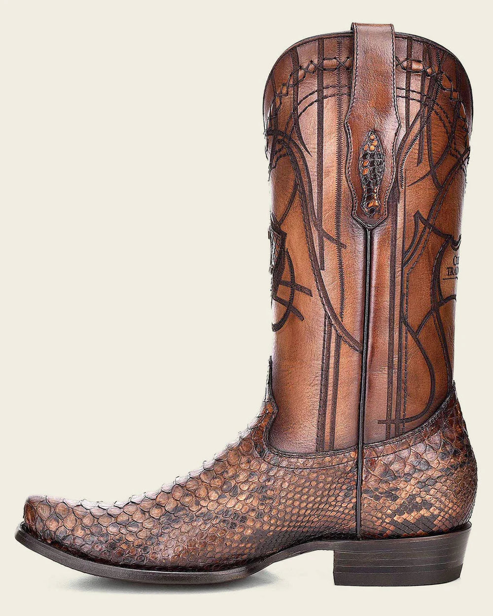 Cuadra CU401 CUADRA MENS PYTHON MIEL BOOTS