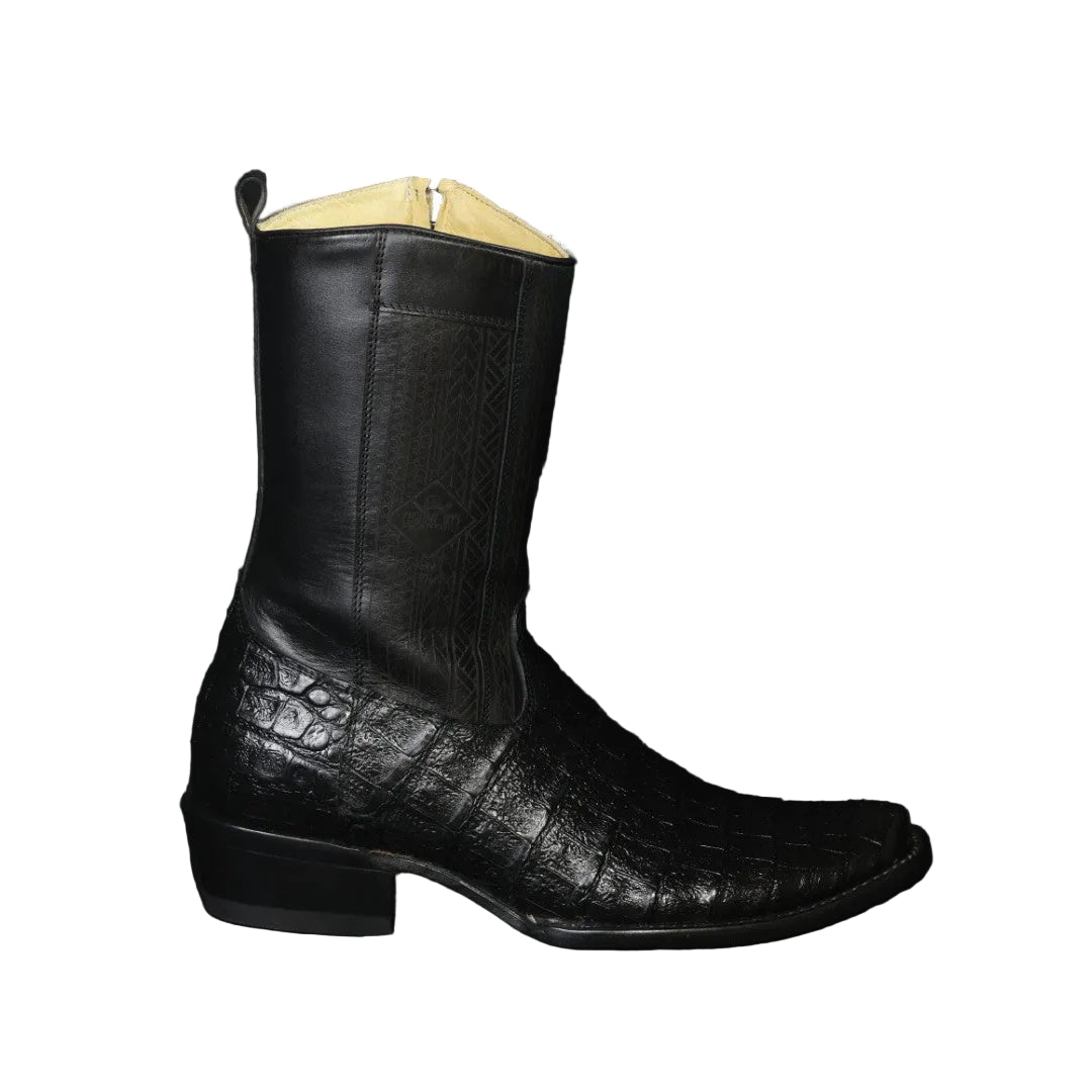 Cowboy City Men’s Cayman Belly Clone Ankle Boots – Black