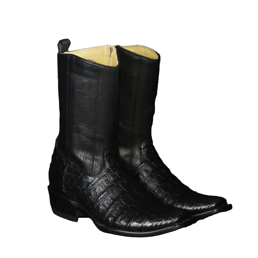 Cowboy City Men’s Cayman Belly Clone Ankle Boots – Black