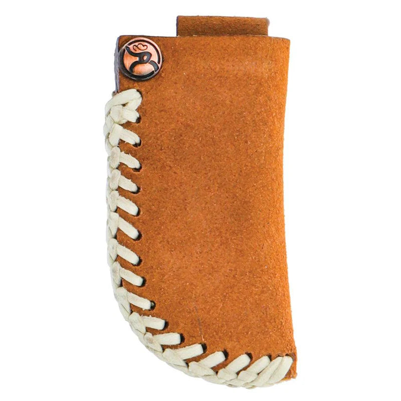 Western Roughy Hooey Roughy Classic Roughout Knife Sheath Tan/Ivory with Edge Lacing ...
