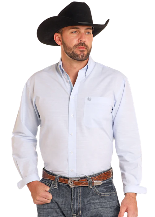 Panhandle Slim Mens Blue RMB2S04590 Long Sleeve
