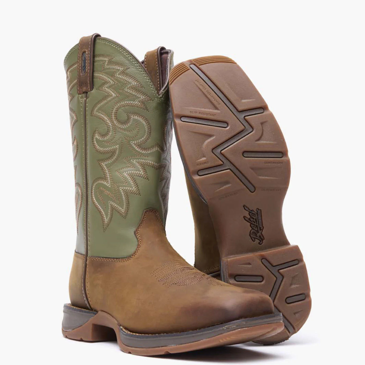 Rebe by Durango Coffee & Cactus Pull-On Western Boot DB5416