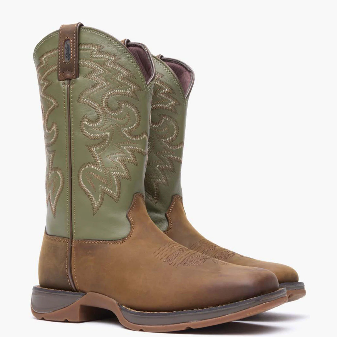 Rebe by Durango Coffee & Cactus Pull-On Western Boot DB5416