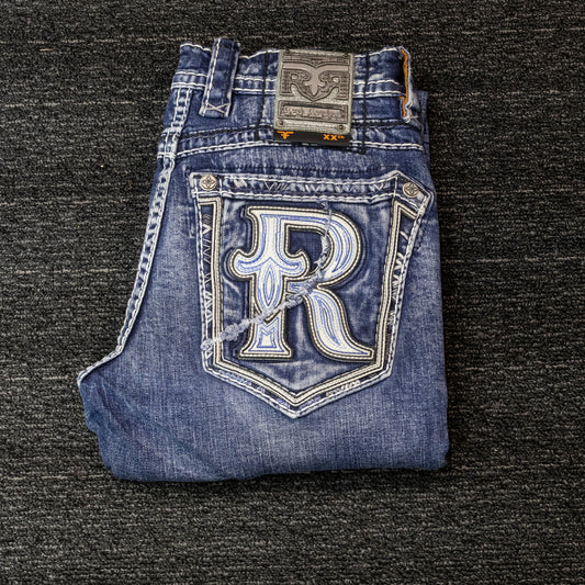 Rock Revival Men's Blue Remington Straight Cut Demin