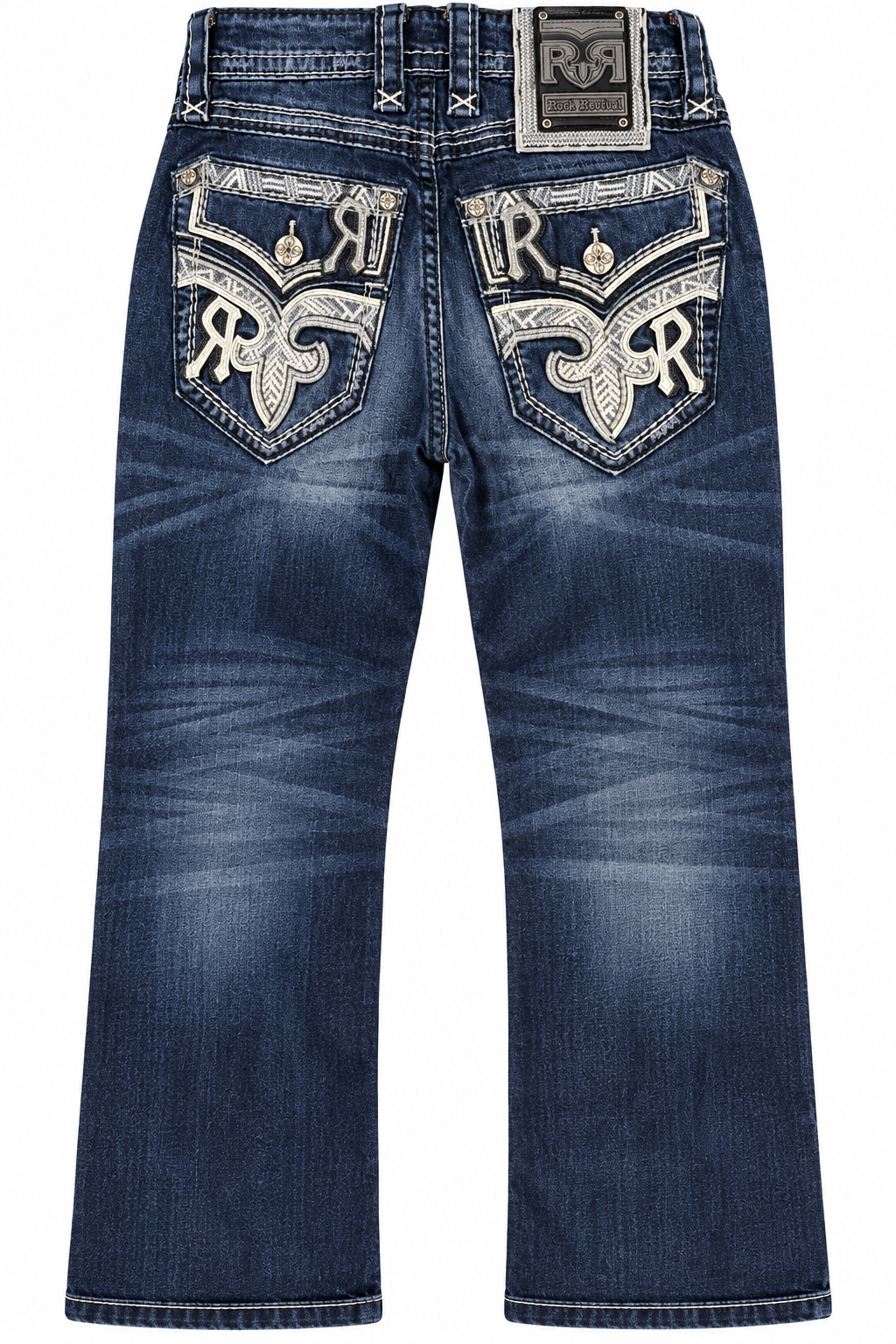 Rock Revival Men's Michael J201 Straight Leg Jeans – Dark Blue RP5789J201R