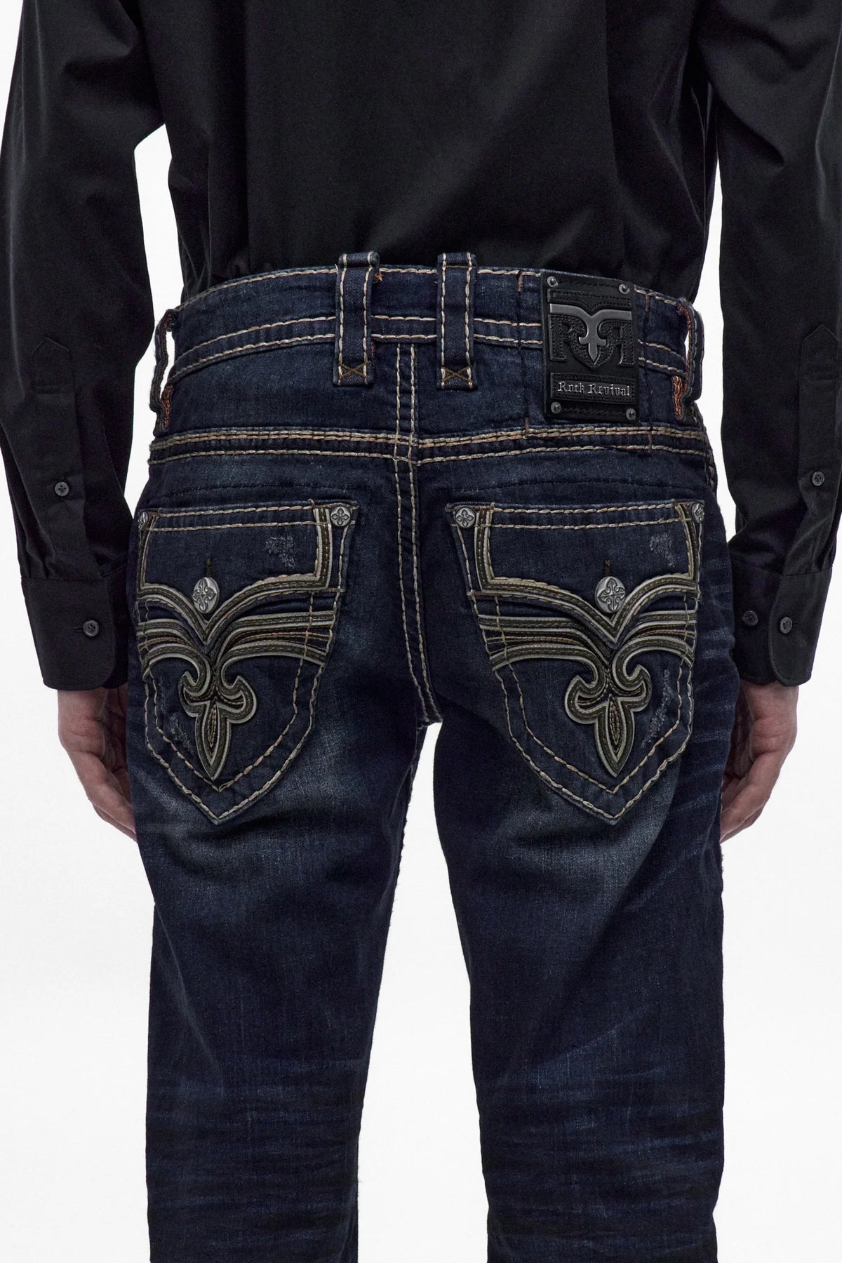 Rock Revival Men's Wes B205 Bootcut Jeans Vintage Blue RP5811B205R