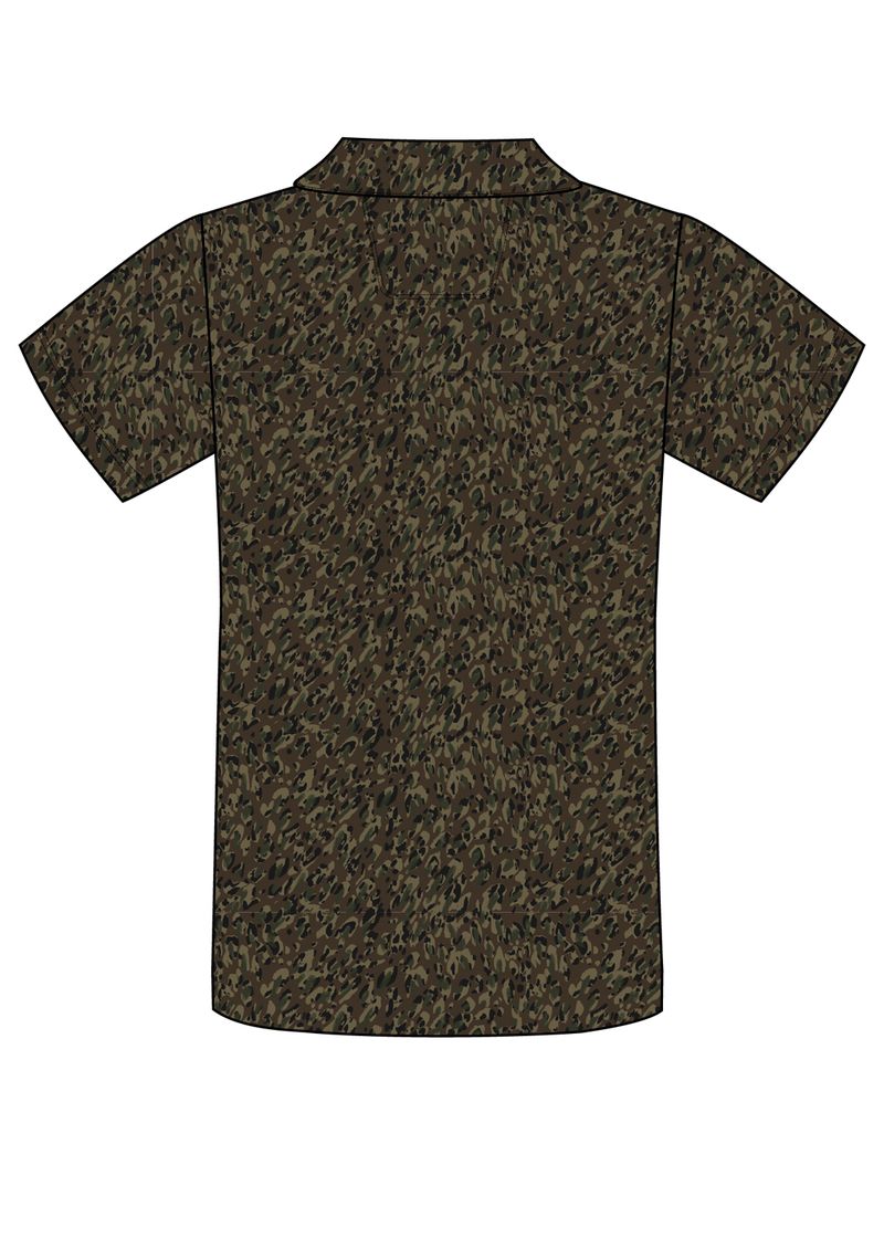 Rock & Roll Boys Dark Brown Camo Printed Polo BB51T08739