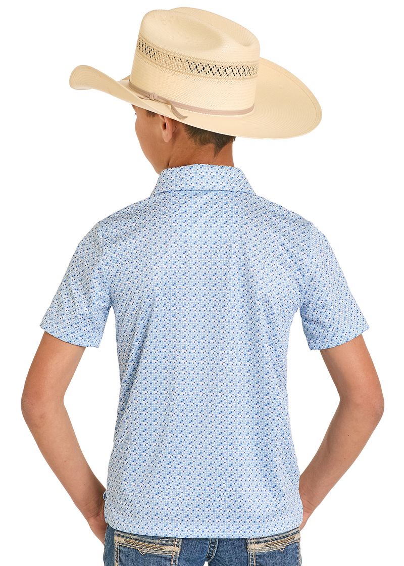 Rock & Roll Boys GEO ALLOVER Printed Polo BB51T08333
