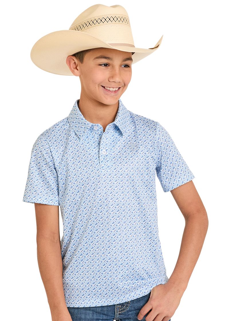 Rock & Roll Boys GEO ALLOVER Printed Polo BB51T08333