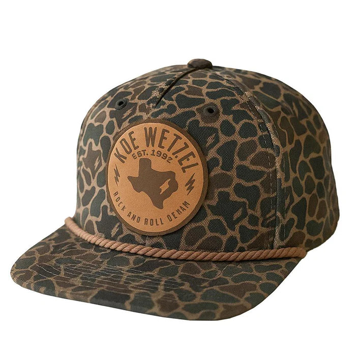 Rock & Roll Denim Koe Wetzel Rope Snapback Camo Cap BU40X09329