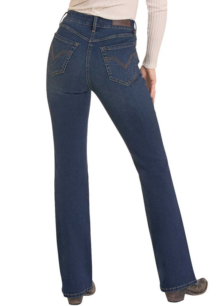 Rock & Roll Denim Ladies Sculpted Dark High Rise Bootcut Jeans BW4HD09923