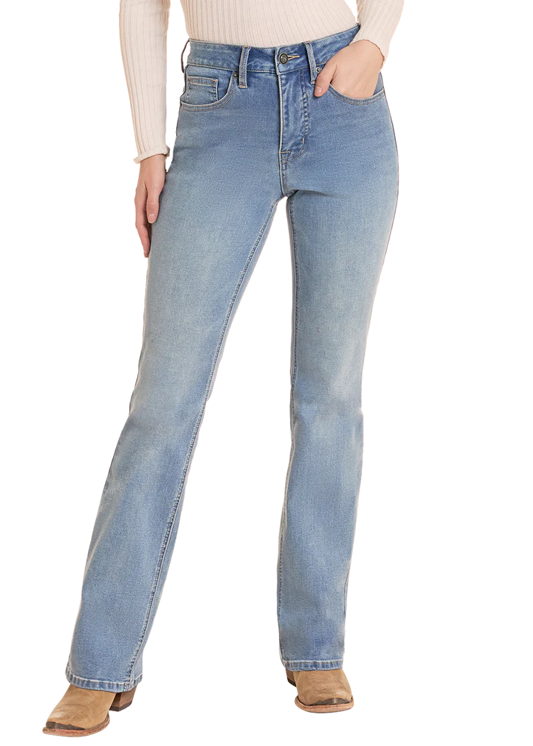 Rock & Roll Denim Ladies Sculpted Light High Rise Bootcut Jeans BW4HD09922