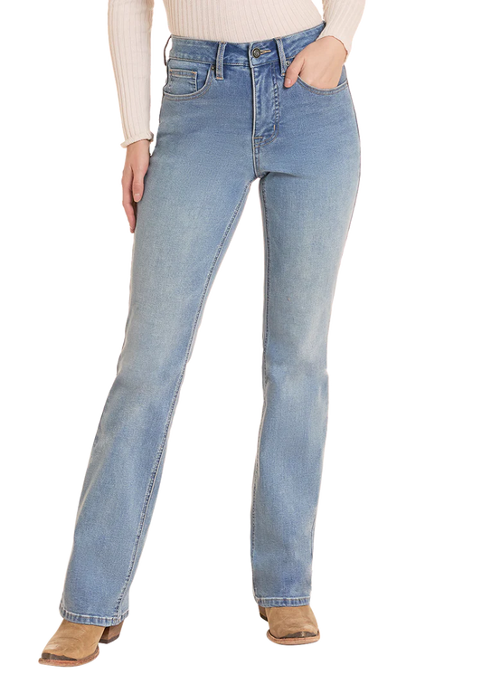 Rock & Roll Denim Ladies Sculpted Light High Rise Bootcut Jeans BW4HD09922